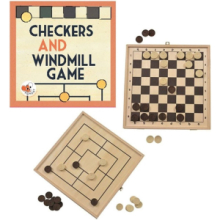 Promo Gioco della Dama e del Mulino in Legno 2 in 1