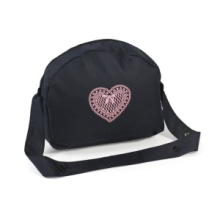 Borsa per Carrozzina Blu con Cuore Rosa