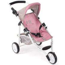 Passeggino Bambole Lola Rosa e Beige