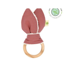Promo Anello Dentizione Coniglietto Rosa in Cotone Organico