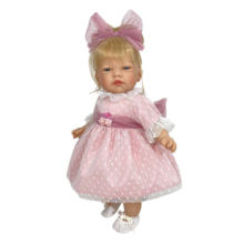 Bambola Celia Plumeti - Bionda con Vestito Rosa a Pois