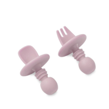 Set Posate Anti-soffocamento in Silicone - Rosa