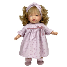 Bambola Celia Bionda con Fascia e Vestito Rosa