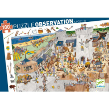 Puzzle Osservazione con Poster - Castello (100 Pezzi)