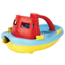 Barca Rossa Con Rimorchio Green Toys