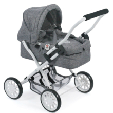 Carrozzina Bambole Smarty - Grigio Jeans