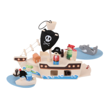 Playset Nave dei Pirati in Legno