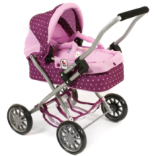 Carrozzina Bambole Smarty Rosa Viola Fiori